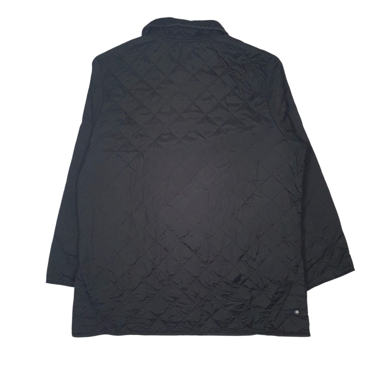 Mens Black Barbour Button Up  Coat