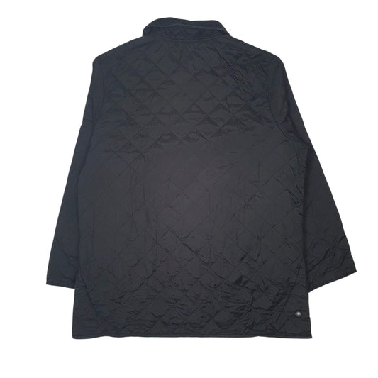 Mens Black Barbour Button Up  Coat