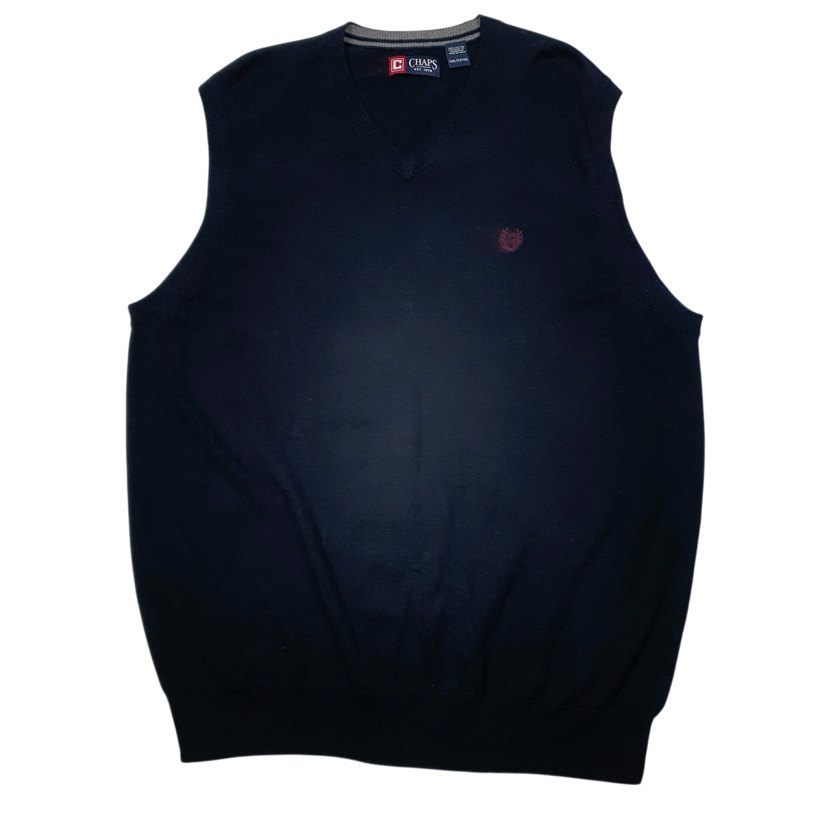 Mens Black Chaps  Vest Jumper