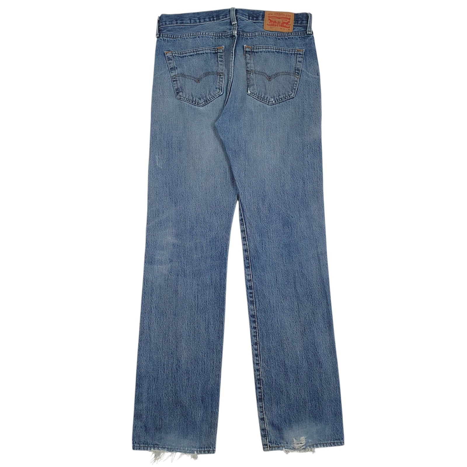 Mens Blue Levis Distressed  Jeans