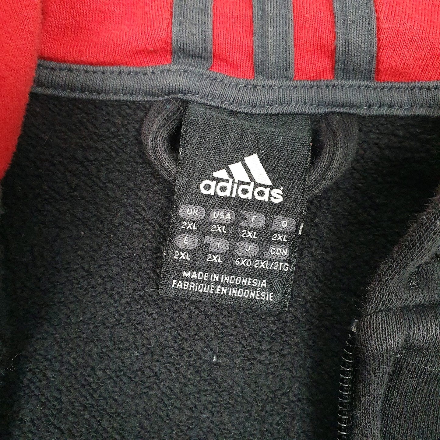 Mens Black Adidas  Full Zip Jumper