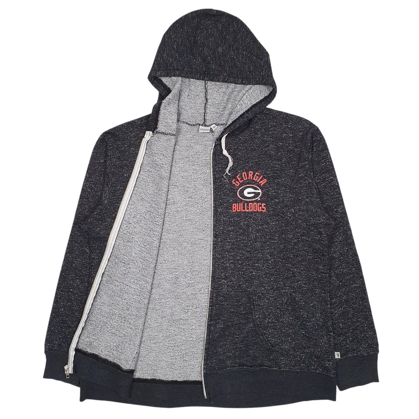 Womens Grey Venley Georgia Bulldogs Full Zip Jumper