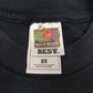 Mens Black Fruit Of The Loom Vintage 00s Softball  T Shirt
