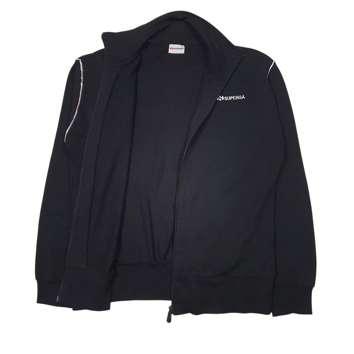 Womens Black Superga  Full Zip Jumper