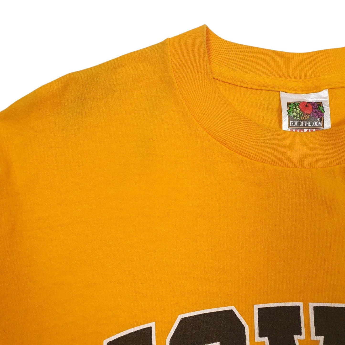 Mens Yellow Fruit Of The Loom Iowa Basketball  T Shirt
