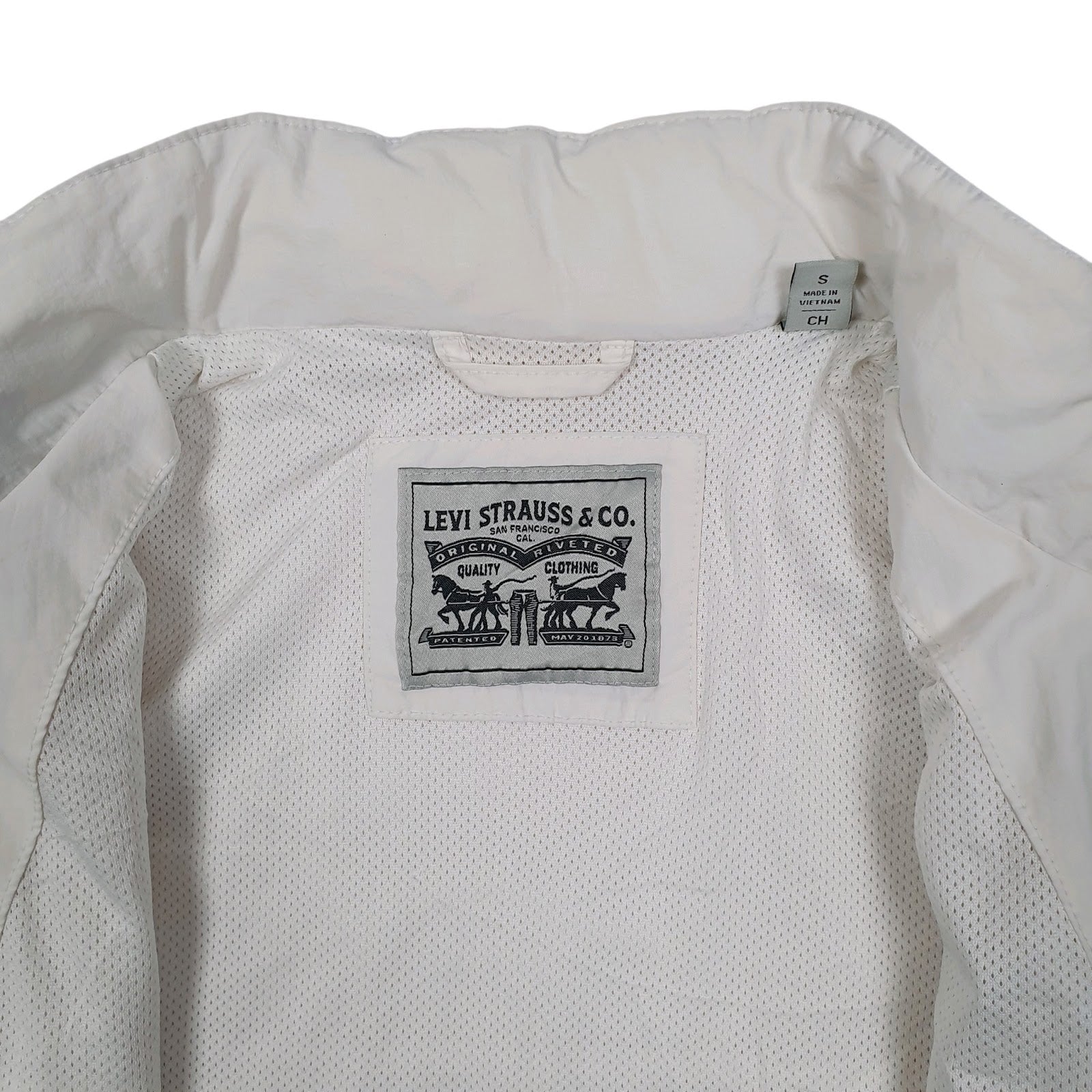 Mens White Levis   Coat