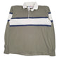 Mens Green Rugged Wear Rugby Vintage 90s Made In USA Long Sleeve Polo Shirt