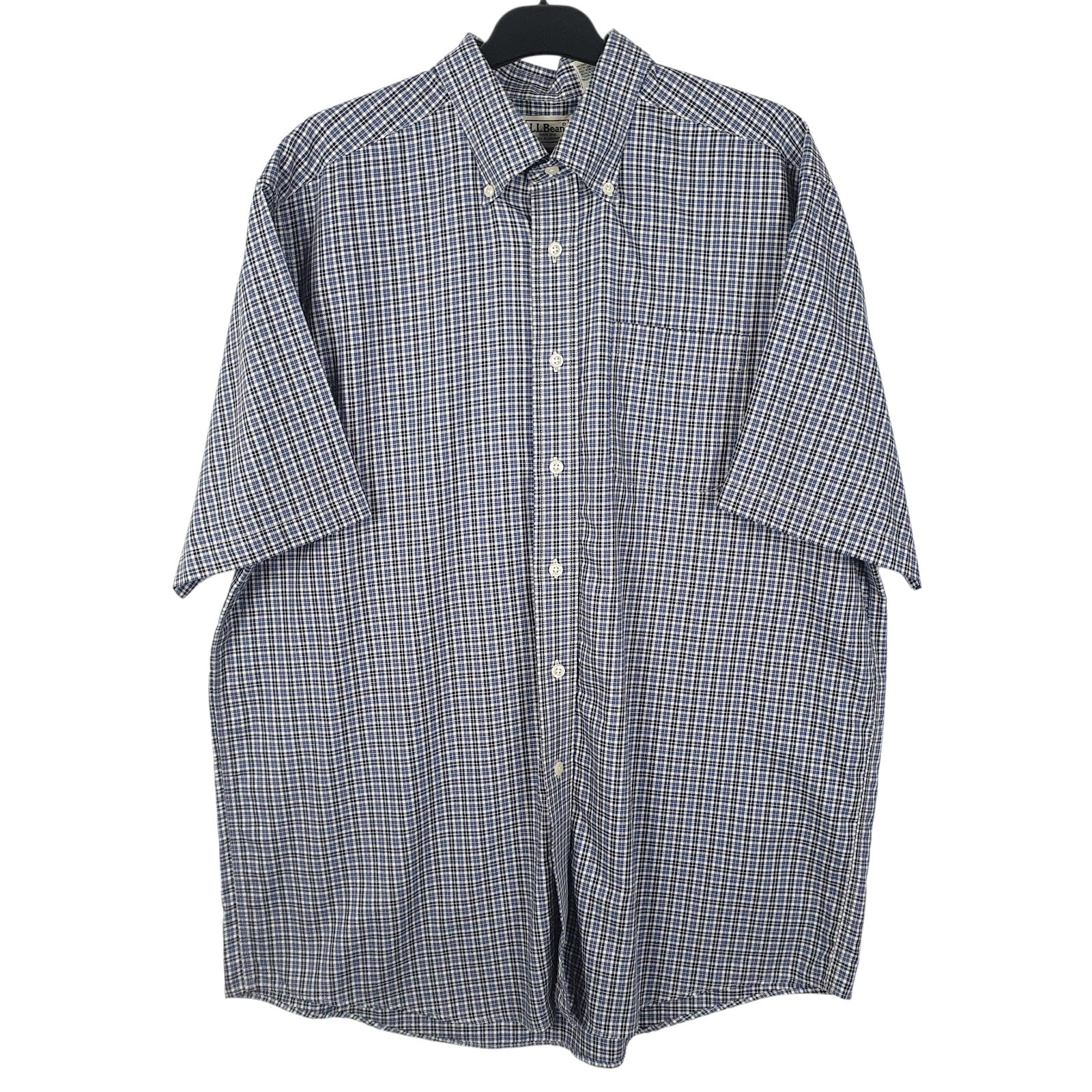 Mens Blue L.L.Bean  Short Sleeve Shirt