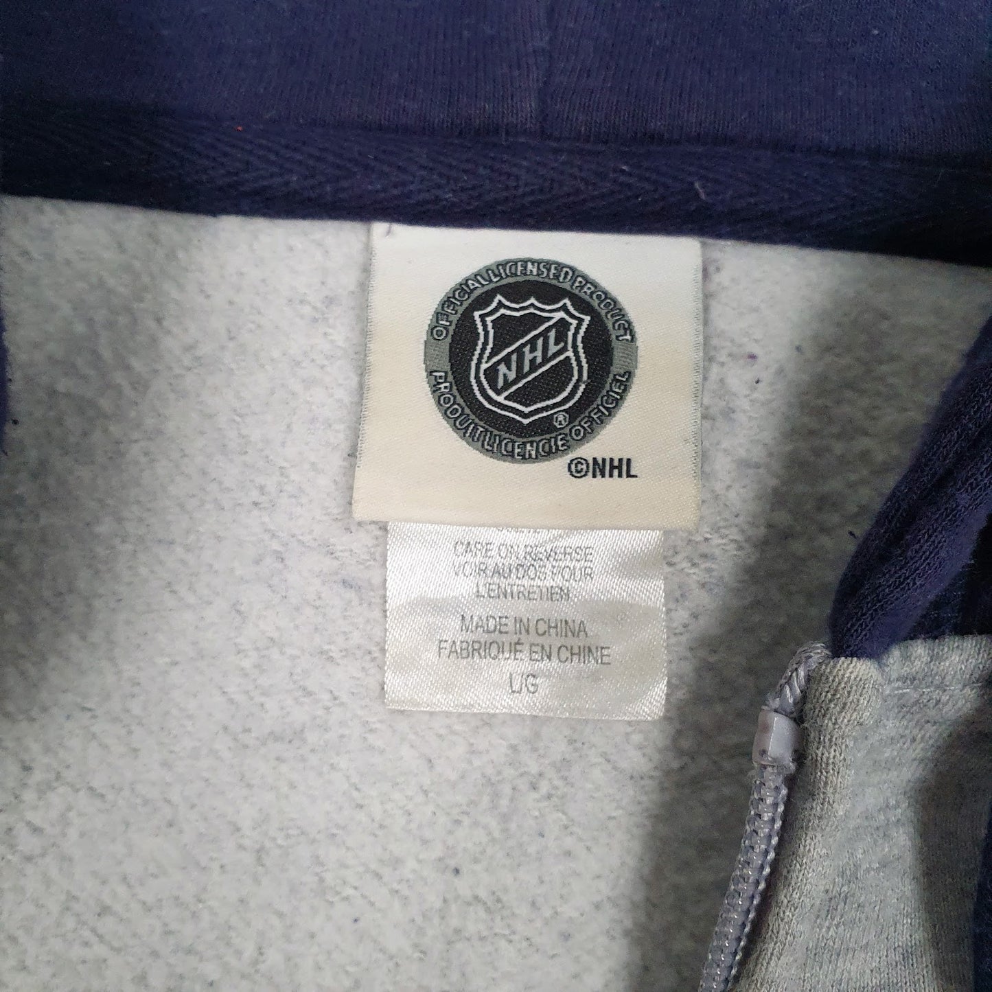 Mens Grey NHL Toronto Maple Leafs Full Zip Jumper