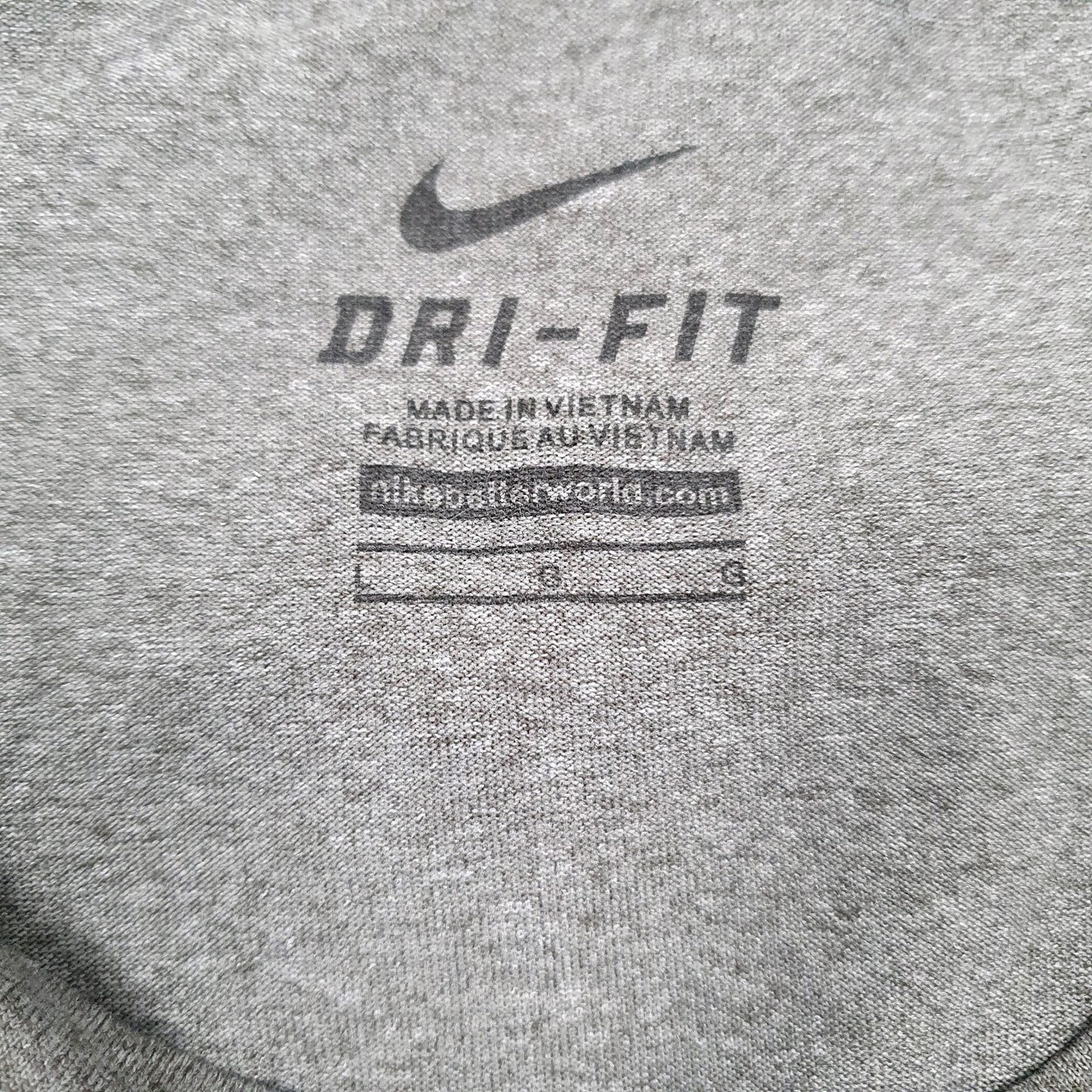 Mens Grey Nike Football Dri-Fit Hoodie T Shirt