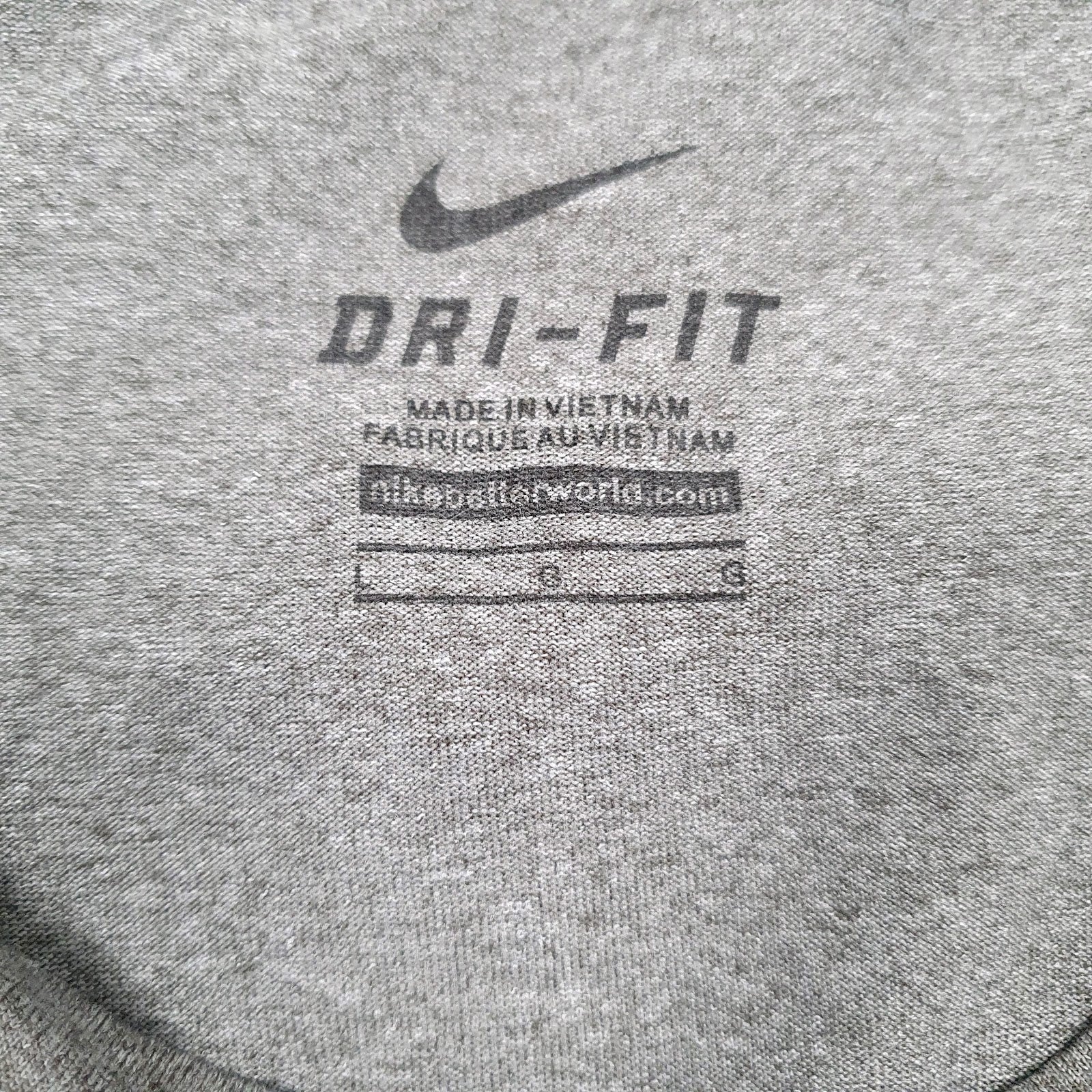 Mens Grey Nike Football Dri-Fit Hoodie T Shirt