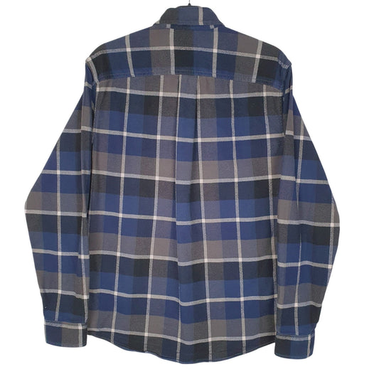Mens Blue Eddie Bauer Flannel  Shirt