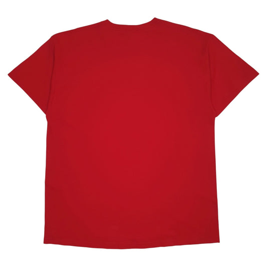 Mens Red Fruit Of The Loom   T Shirt