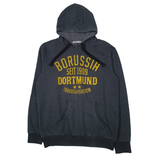 Mens Grey BVB Borussih Dortmund Hoodie Jumper