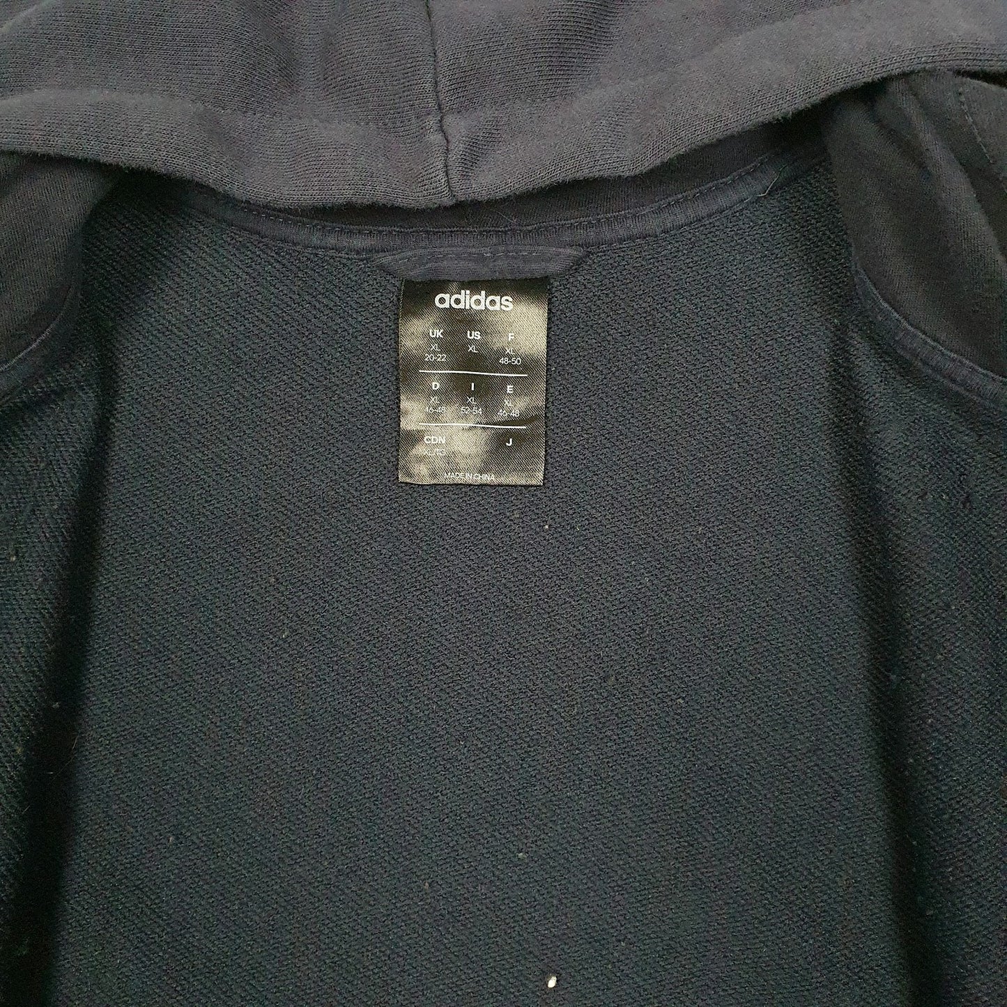 Womens Navy Adidas Hoodie Full Zip Jumper