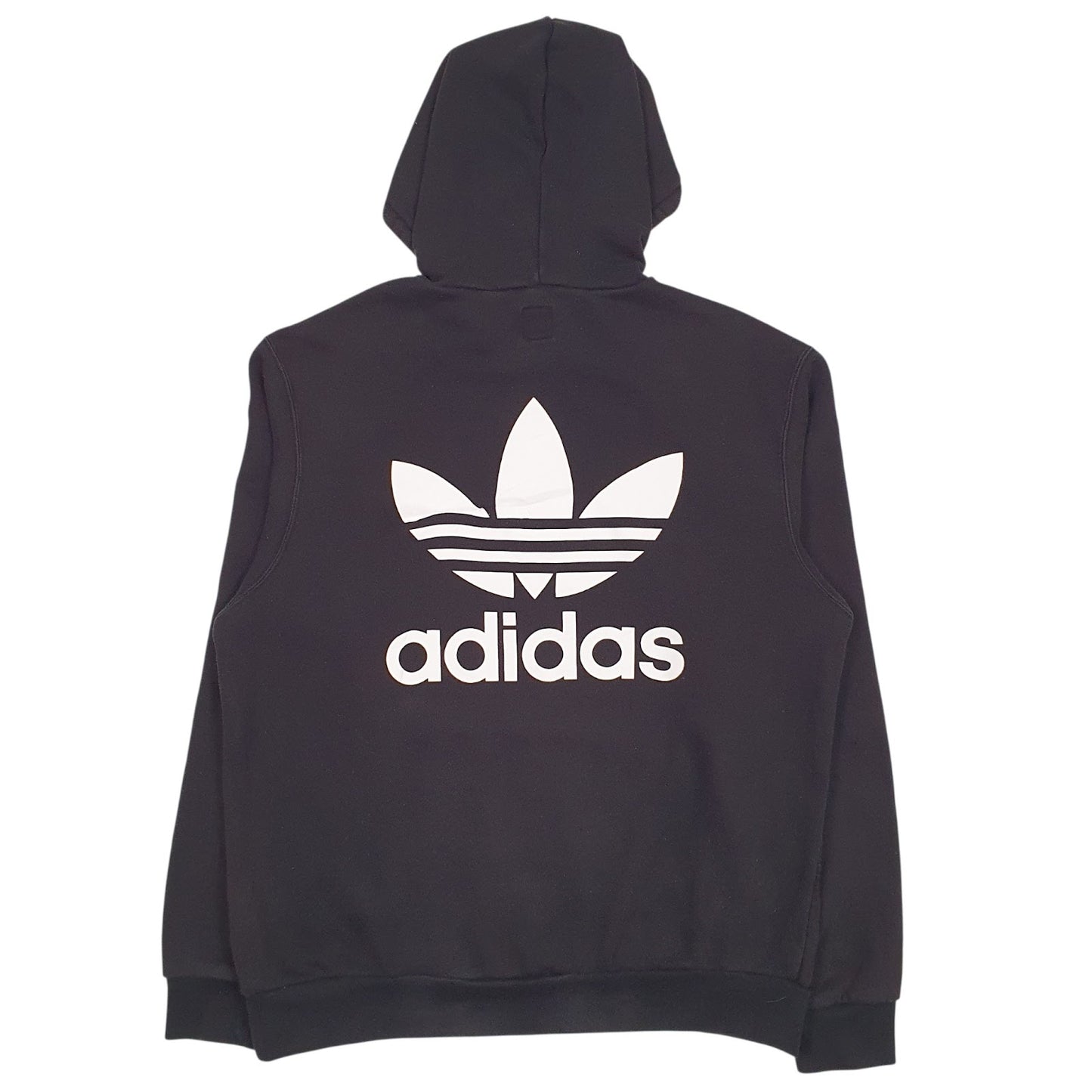 Mens Black Adidas Spellout Hoodie Jumper
