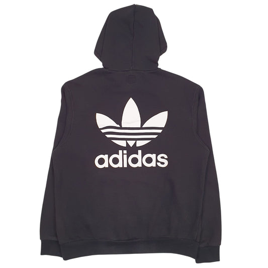 Mens Black Adidas Spellout Hoodie Jumper