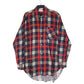 Mens Navy MLC Vintage 90s Plaid Flannel Long Sleeve Shirt