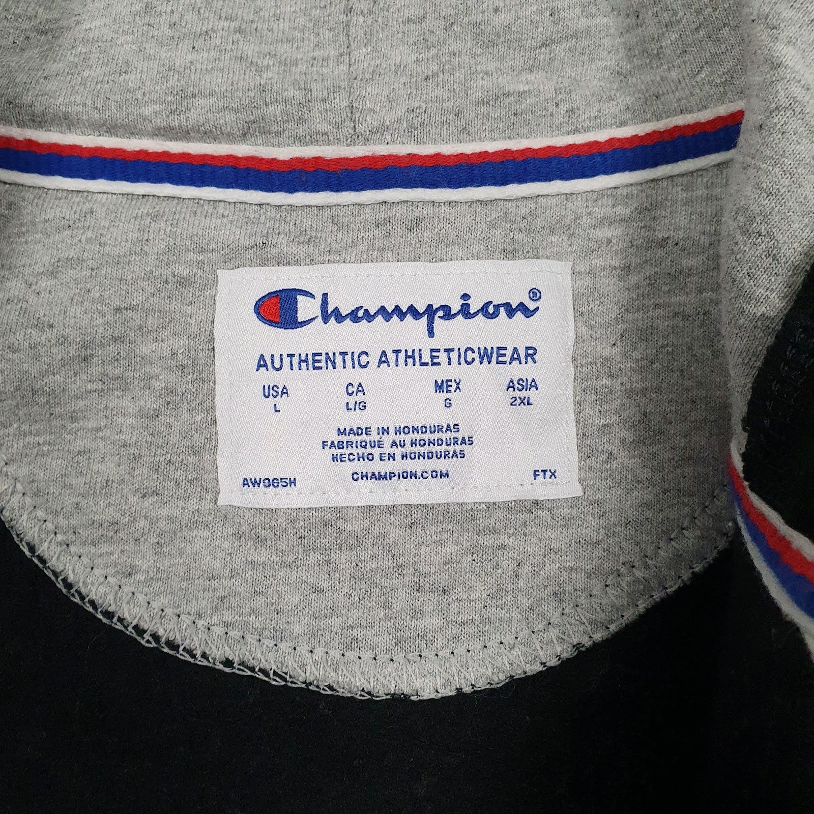 Mens Black Champion  Full Zip Jumper