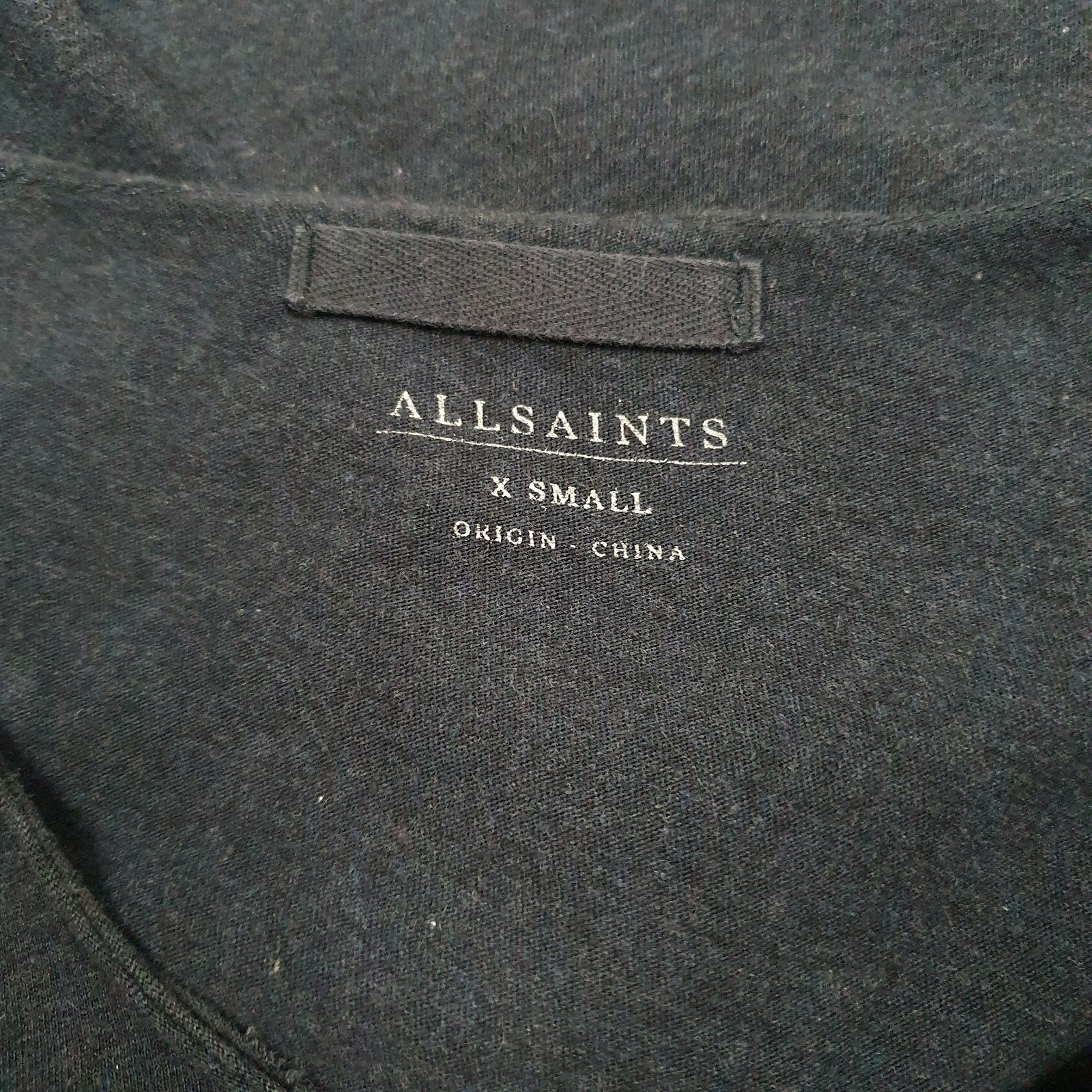 Mens Navy All Saints   T Shirt