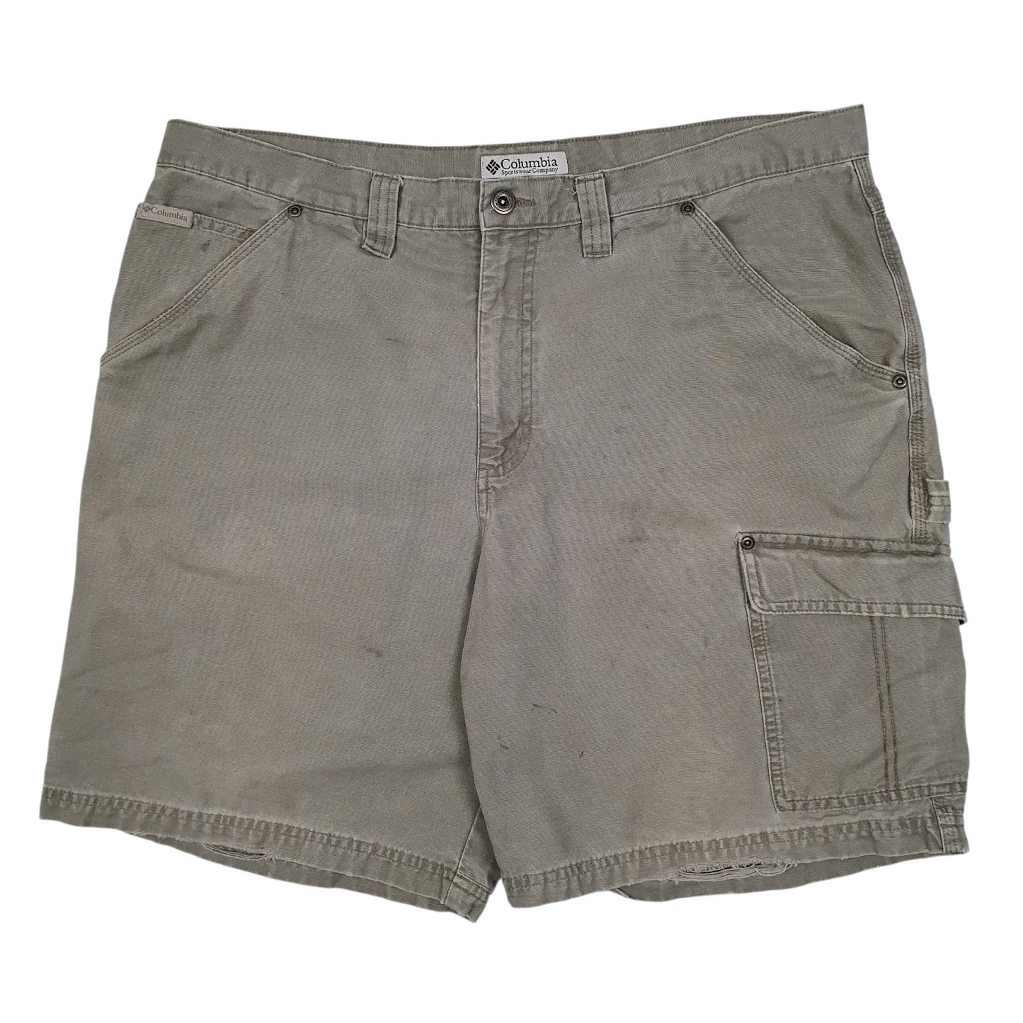 Mens Grey Columbia Sportswear Company  Cargo Shorts