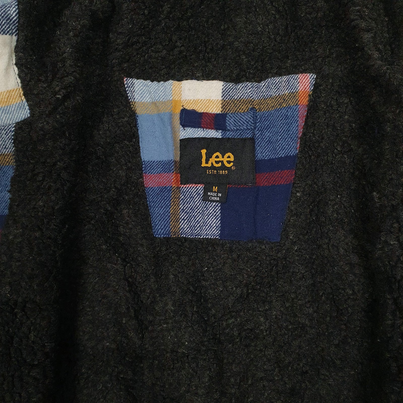 Mens Blue Lee Active Sherpa Lined Hoodie  Coat