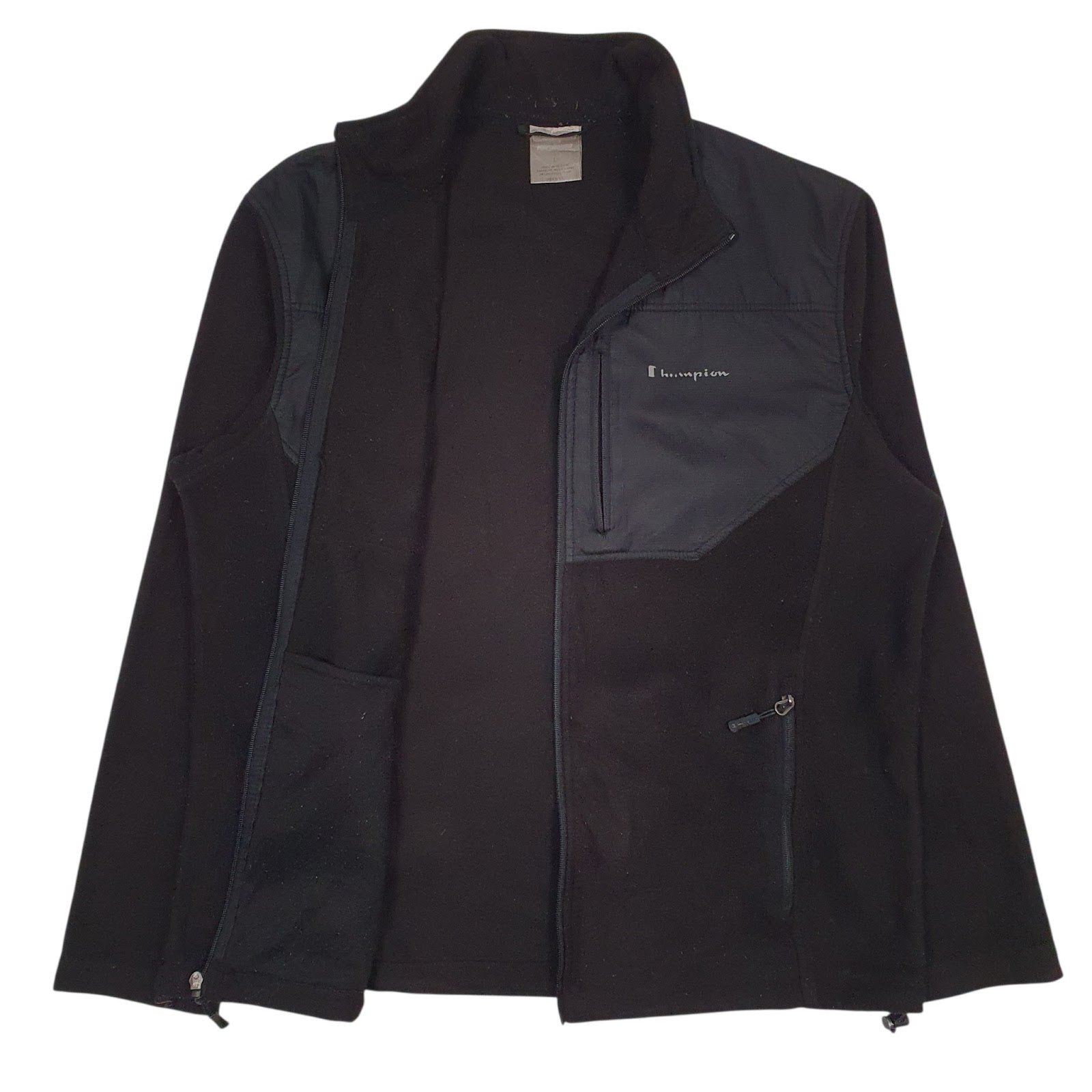 Mens Black Champion Windbreaker Full Zip Jumper