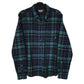 Mens Navy Eddie Bauer Heavyweight Plaid Flannel Long Sleeve Shirt