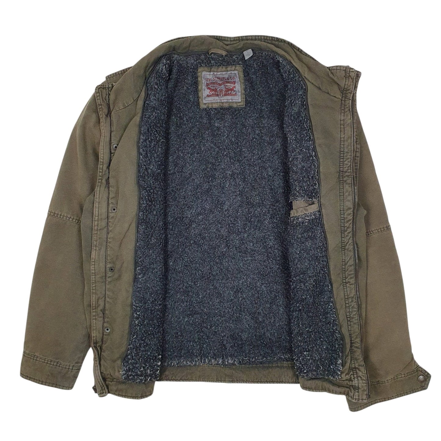 Mens Grey Levis Bomber Military  Coat