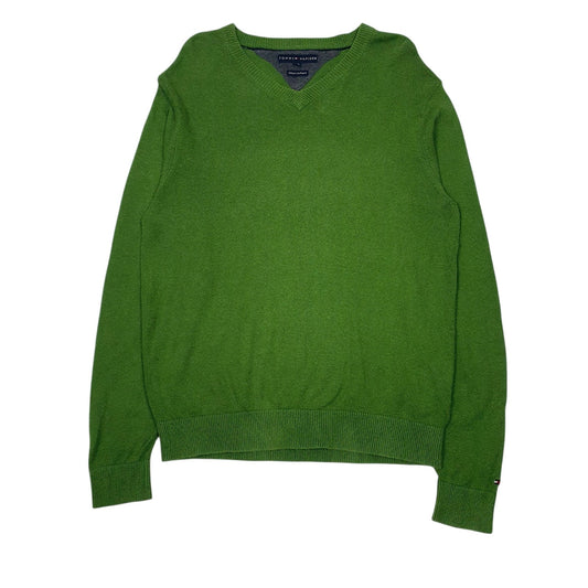 Womens Green Tommy Hilfiger  V Neck Jumper
