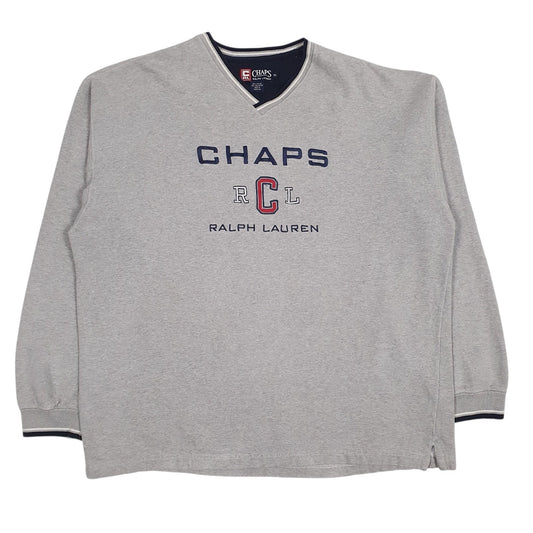 Mens Grey Ralph Lauren Spellout Crewneck Jumper