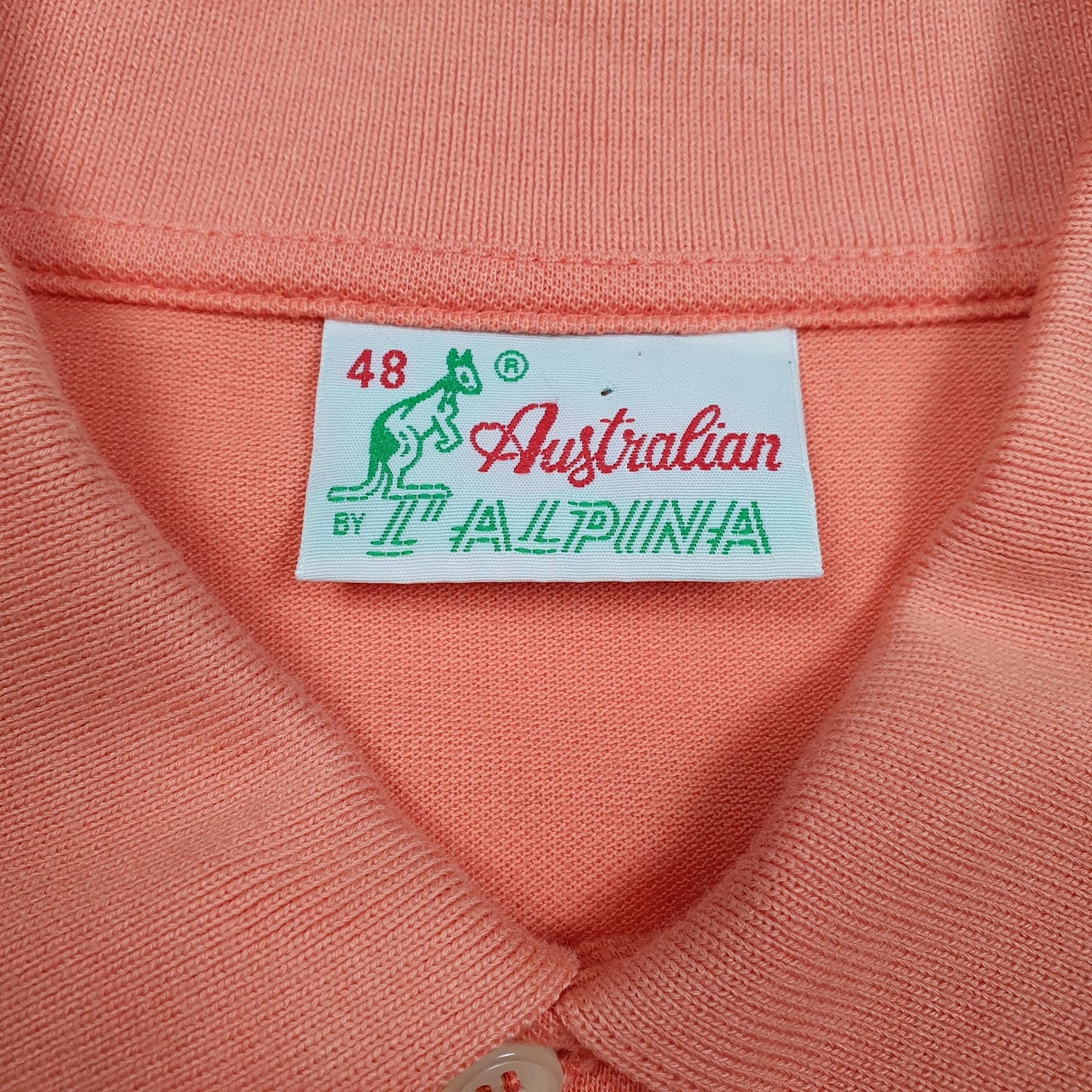 Mens Pink Australian Vintage  Polo Shirt