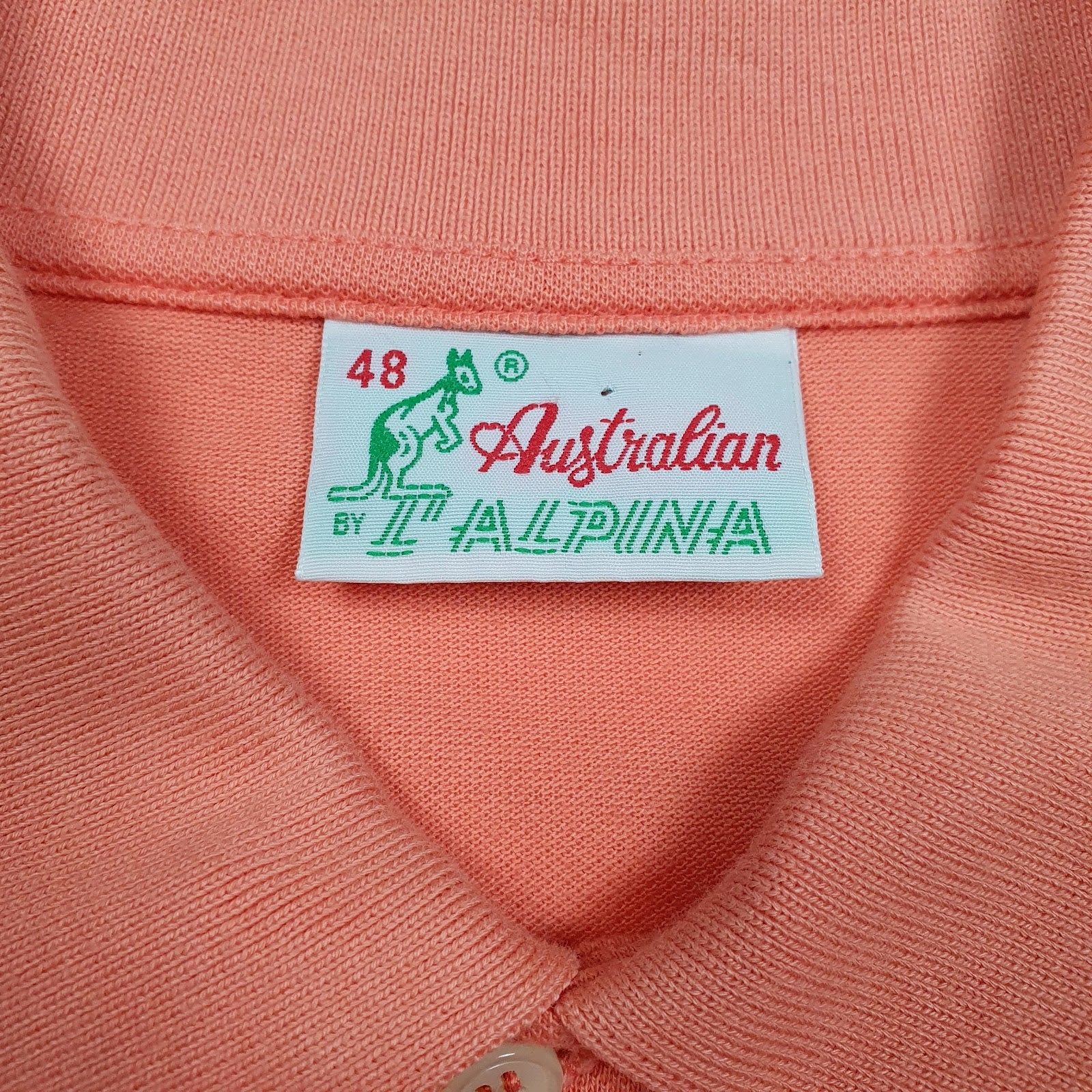 Mens Pink Australian Vintage  Polo Shirt