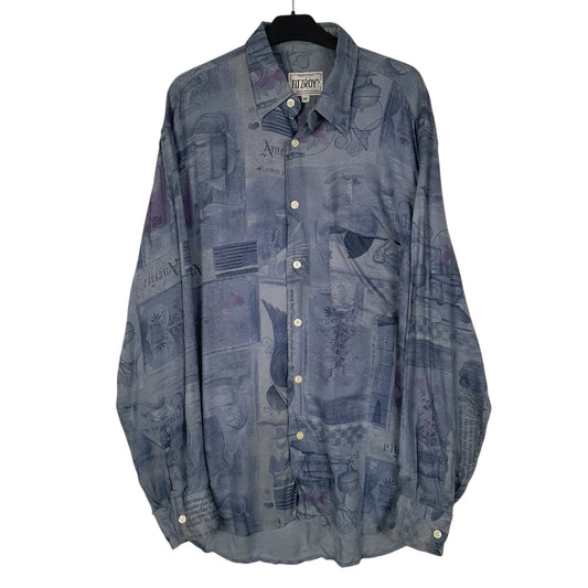Mens Blue Fitzroys  Long Sleeve Shirt