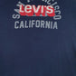 Mens Navy Levis Spellout  T Shirt