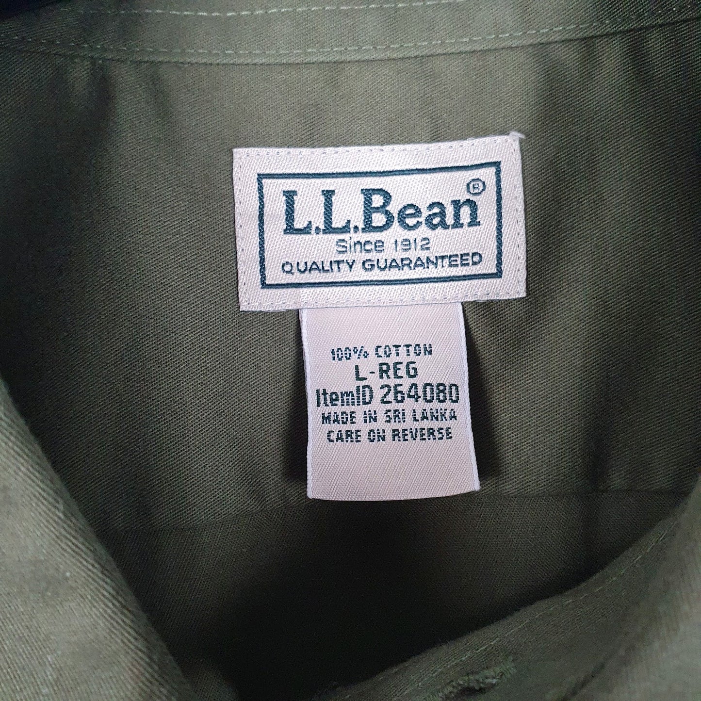 Mens Green L.L.Bean   Shirt