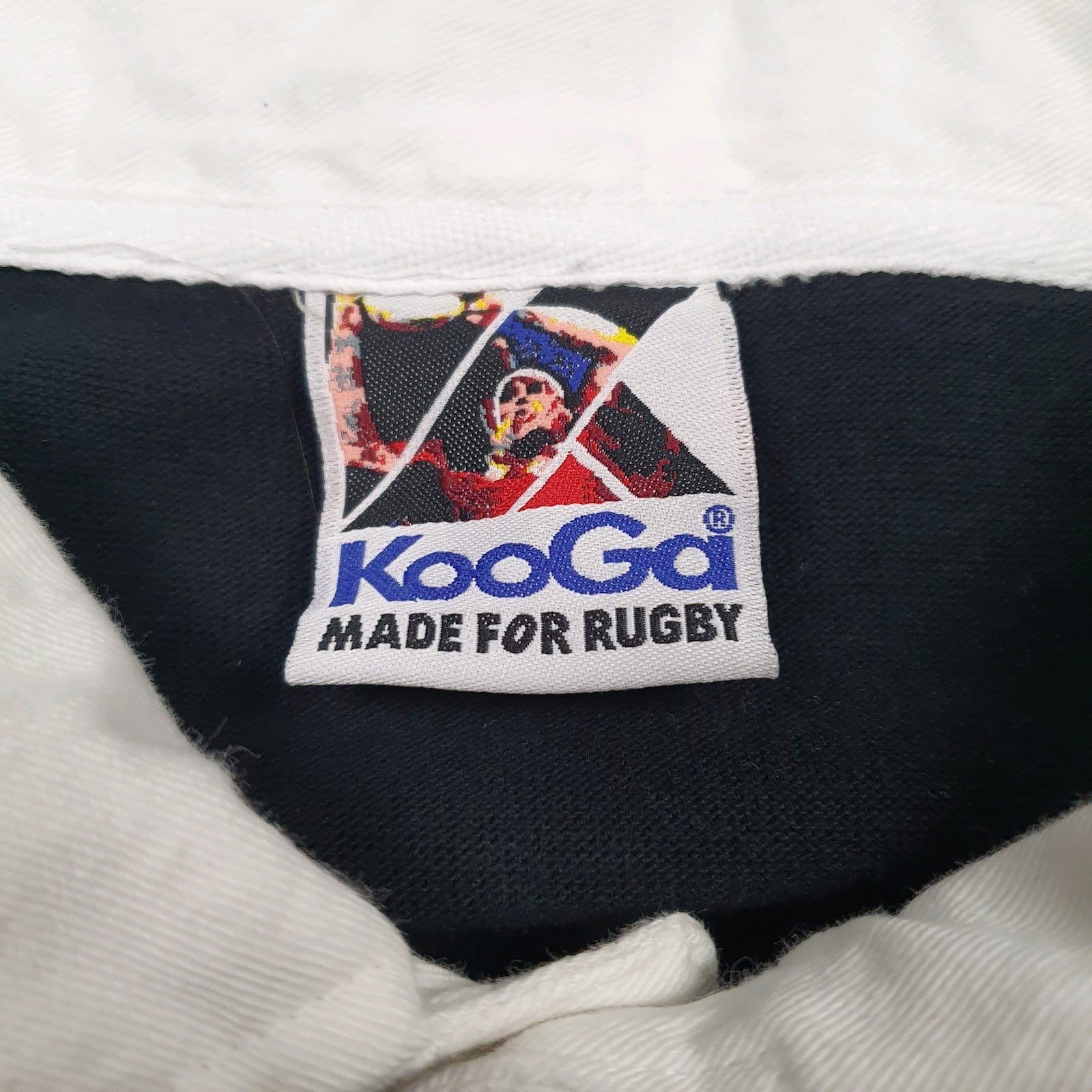 Mens Black Kooga Rugby Vintage Plymouth College  Polo Shirt