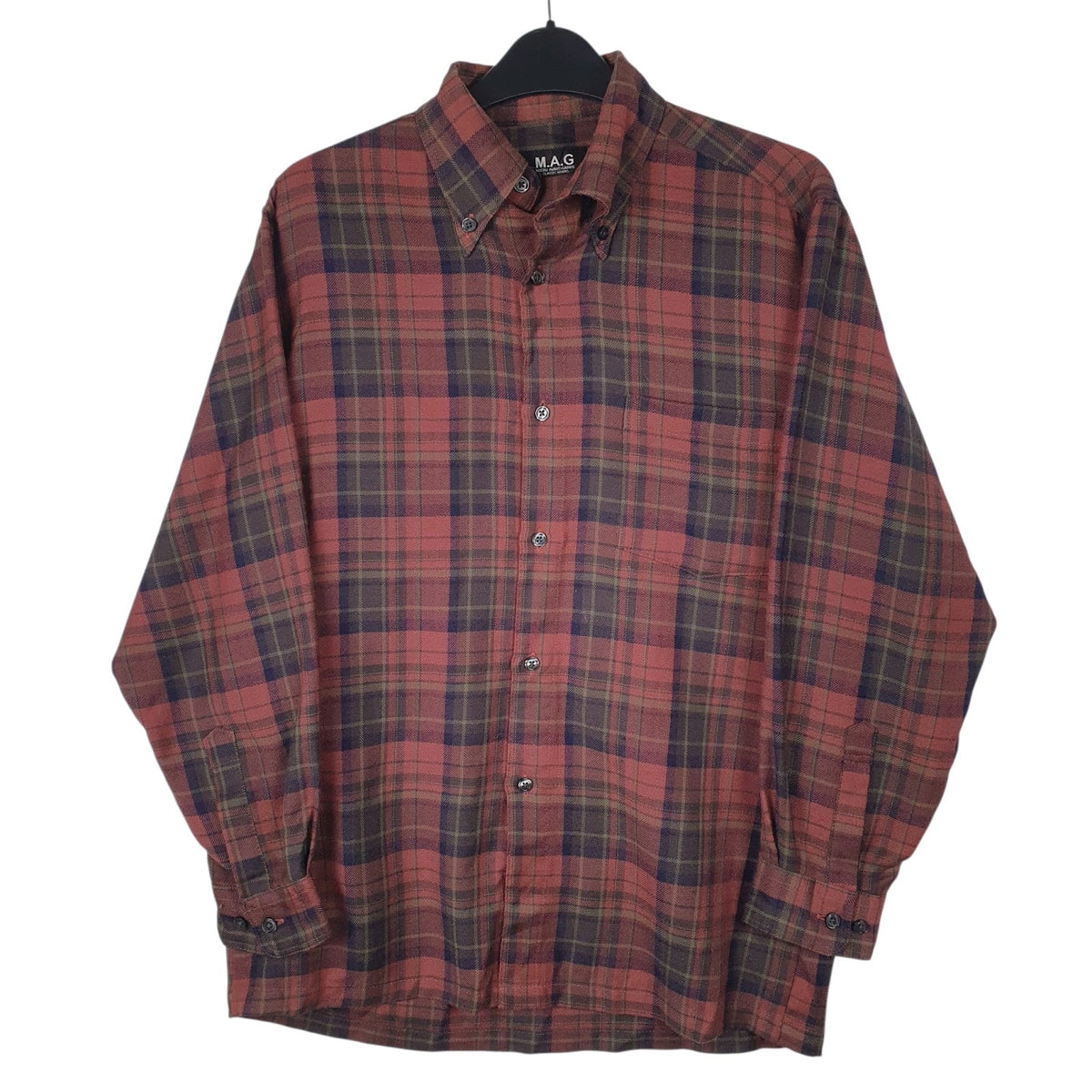 Mens Red M.A.G Vintage Long Sleeve Shirt