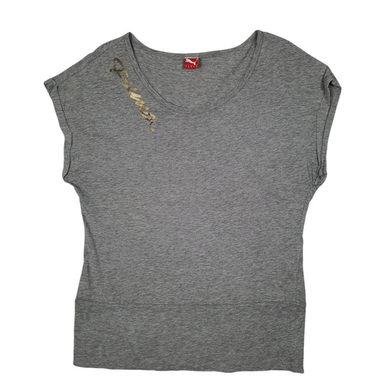 Womens Grey Puma  Short Sleeve T Shirt