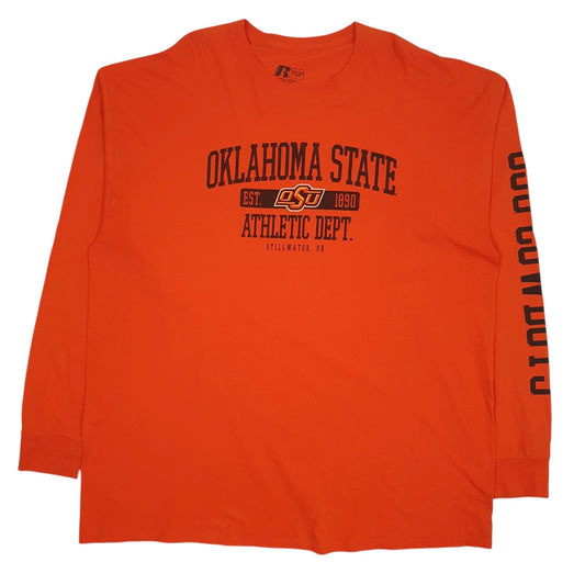 Mens Orange Russel Athletic Oklahoma State Long Sleeve T Shirt