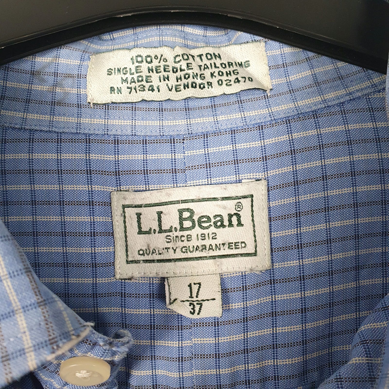 Mens Blue L.L.Bean   Shirt