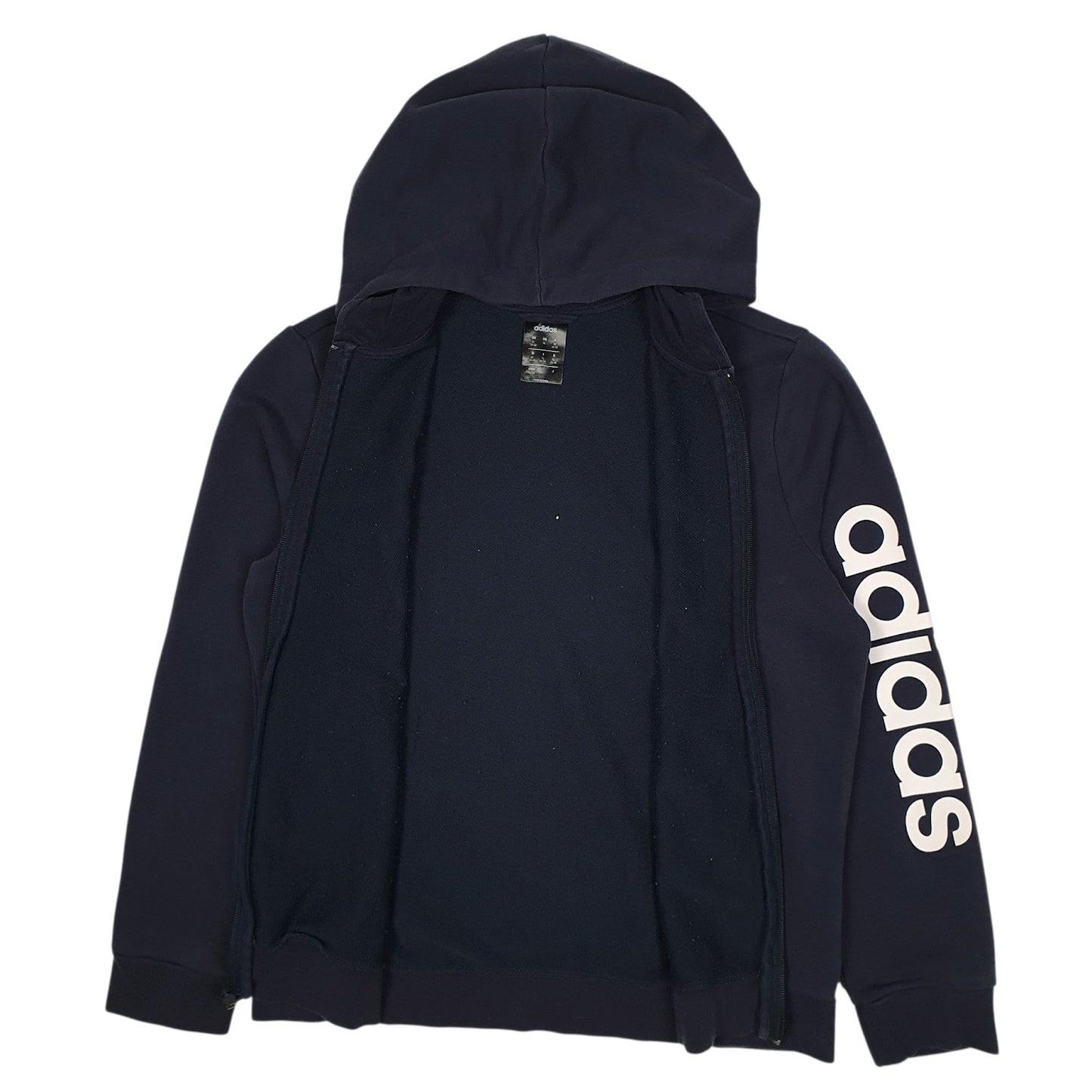 Womens Navy Adidas Hoodie Full Zip Jumper