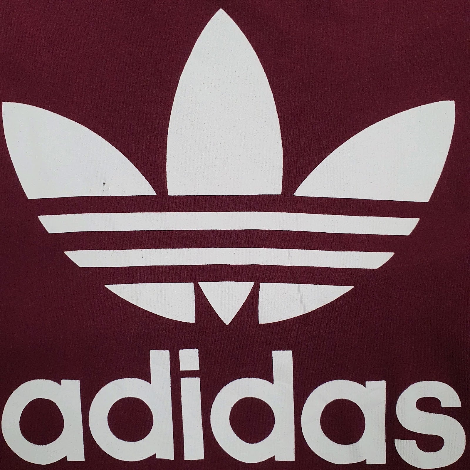 Mens Burgundy Adidas   T Shirt