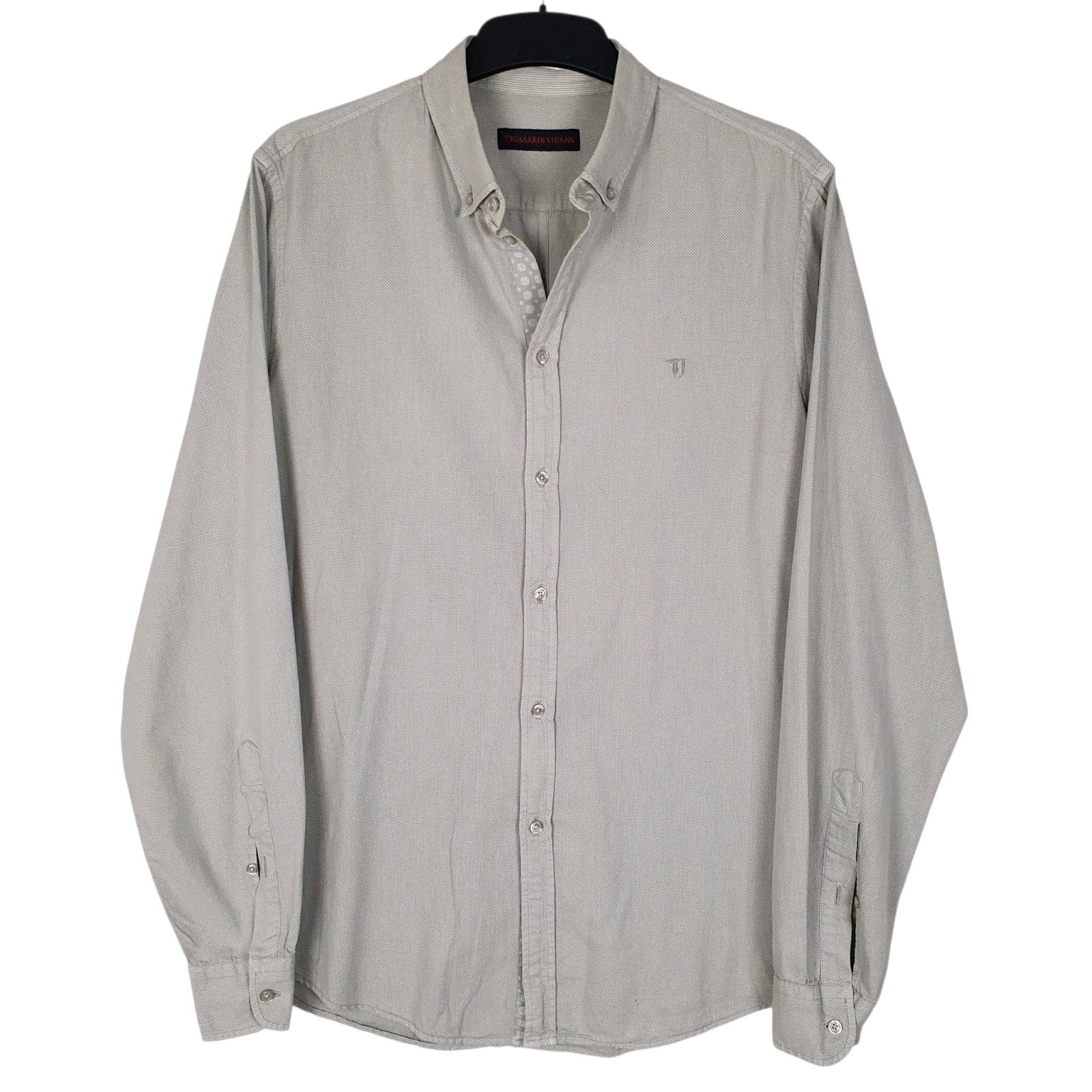 Mens Grey Trussardi Jeans  Long Sleeve Shirt