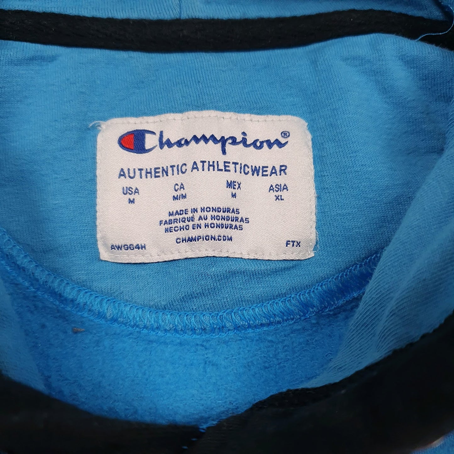 Mens Blue Champion  Hoodie Jumper