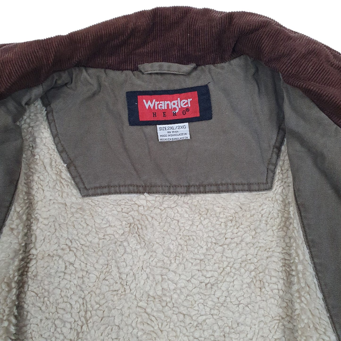 Mens Green Wrangler Hero Workwear  Coat