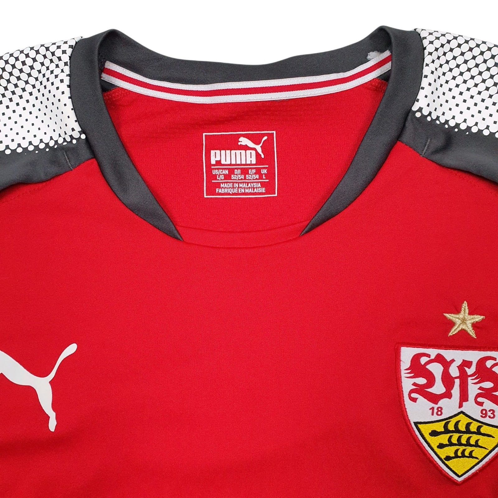 Mens Red Puma Stuttgart FC Football Jersey  T Shirt