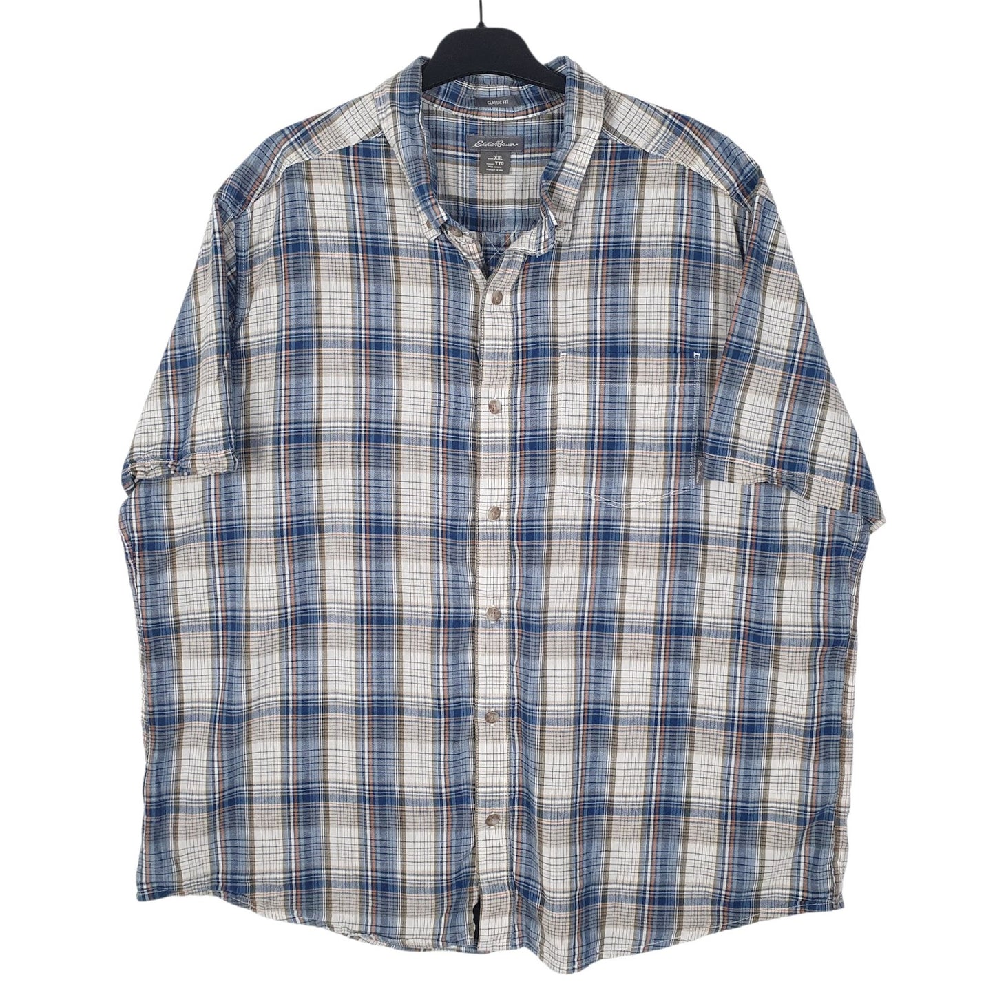 Mens Blue Eddie Bauer  Short Sleeve Shirt