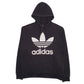 Mens Black Adidas Spellout Hoodie Jumper