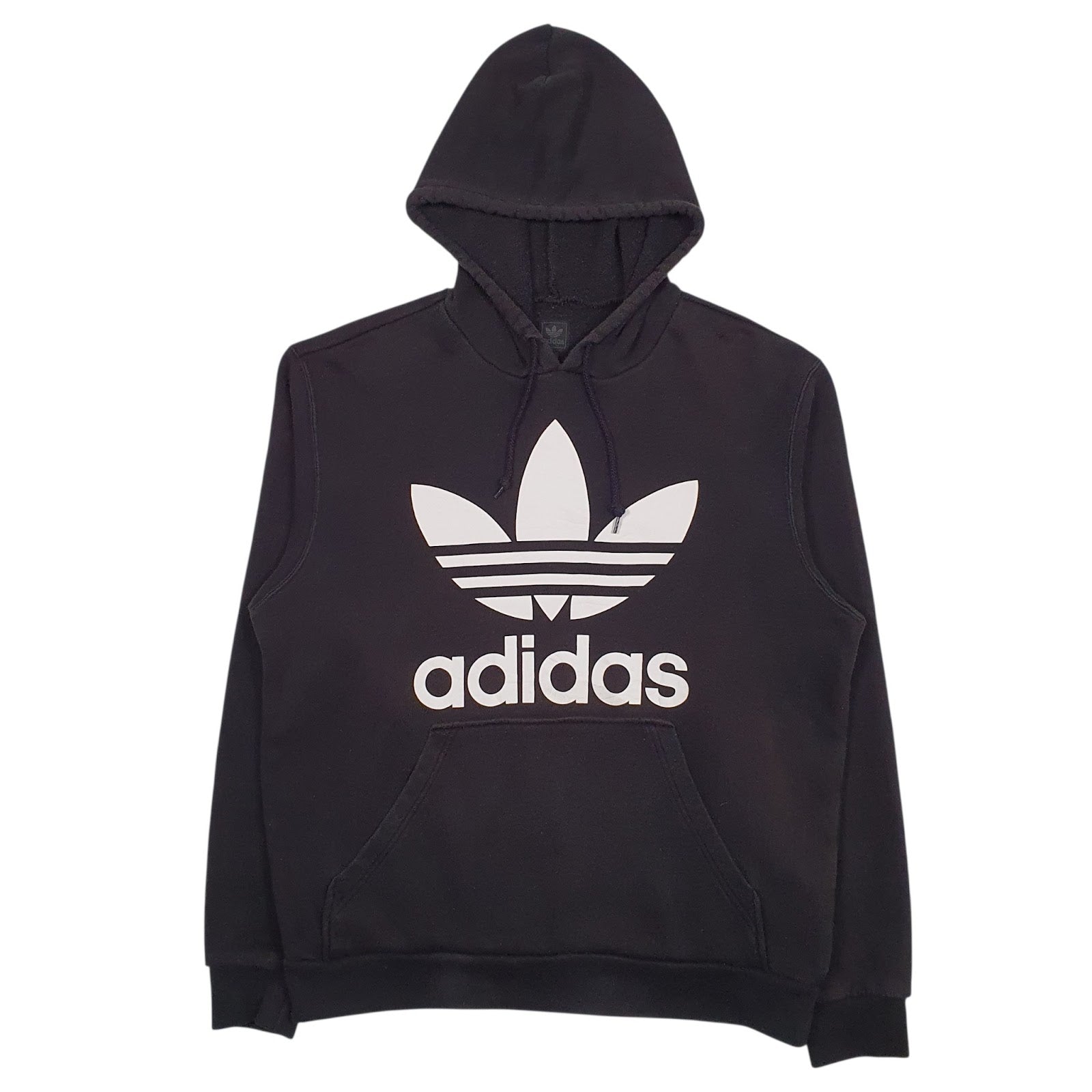 Mens Black Adidas Spellout Hoodie Jumper